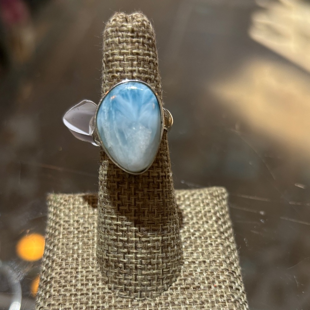 Sterling Silver Larimar Ring